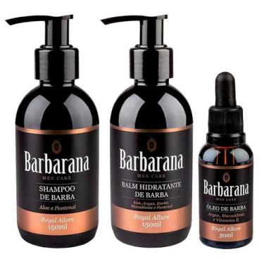 Imagem de Kit Shampoo + Balm + Óleo para Barba Royal Allure Barbarana