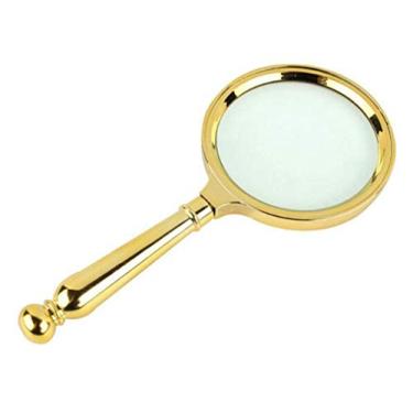 Imagem de uhyOHF Lupa, Lupa 5X - 80 mm Metal Vintage Cabo de Madeira Lupa para Leitura de Mapas - Lupa de Reparo de Relógio Joalheiro, Auxiliares de Baixa Visão (