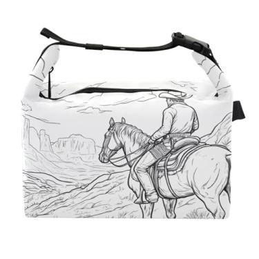 Imagem de STAYTOP Lancheira North American Desert Cowboy com fivela de alça, lancheira isolada para meninos e meninas, lancheira térmica para trabalho escolar