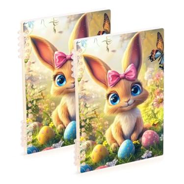 Imagem de Burbuja Cadernos com nome, papel pautado universitário A5 com 60 folhas, fichário para escritório, 2 unidades