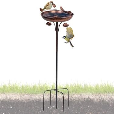 Imagem de Banheira Para Pássaros De Exterior,Fonte De Água Para Aves Vintage Com 104 Cm De Altura Em Metal,Bebedouro Para Pássaros | Decoração Para Jardim E Parque