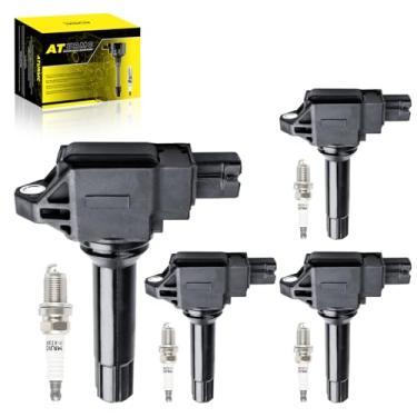 Imagem de ATURMC Conjunto de 4 bobinas de ignição UF747 22433AA700 e velas de ignição irídio compatíveis com Subaru Crosstrek 2016 2017 2018 Forester 2016-2022 Impreza Legacy Outback 2015 XV Crosstrek