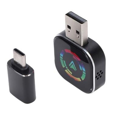 Imagem de Luocute Adaptador Automático CarPlays 2 Em 1 Com Fio para Sem Fio, Converte de Carro Com Fio Em Sem Fio, Plug Play de Conexão Automática Com Adaptador USB C, Entrada de Vídeo de áudio