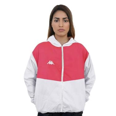 Imagem de Jaqueta Kappa Quebra Vento Lory Feminina - Branco P-Feminino