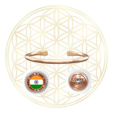 Imagem de Bracelete de Cobre Ajustável Cor:Antique Fino - Fluir, Essência leve