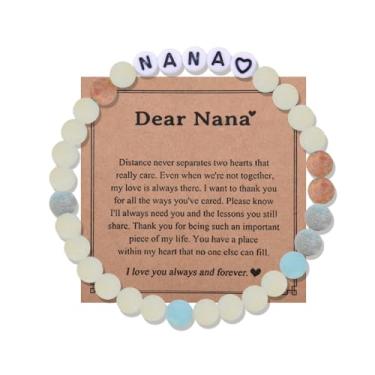 Imagem de Tofwaol Presente de aniversário e Natal para babá pulseira de longa distância para avó, Small, Resina, Sem Pedra Preciosa