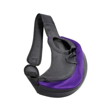 Imagem de Porta-cão Porta-pet Sling Bolsa de Ombro - corpo Malha Respirável Viagem Segura Pequeno Cão Filhote Gato Transporte Caminhada Frente Sacola