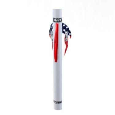 Imagem de Bohning Blazer QuikFletch bandeira americana pacote com 6, branco