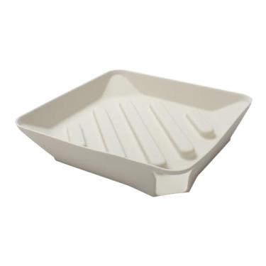 Imagem de IEUDNS Bandeja de silicone para esponja com escorredor, ao calor, tapete para secar louça, organizador versátil para pia de cozinha, Bege