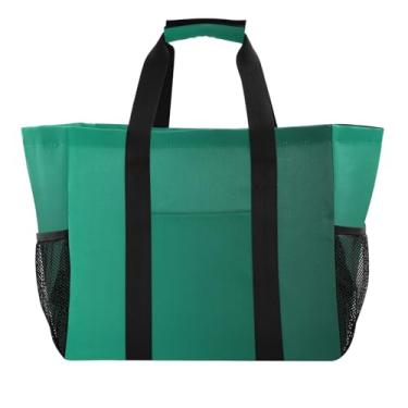 Imagem de ODAWA Sacola de lona leve gradiente verde preta para piscina e esportes, bolsa de praia impermeável dobrável