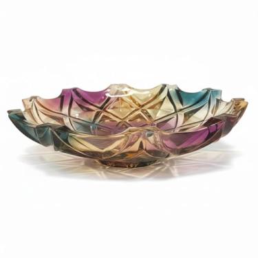 Imagem de AMOLINCO Tigela de frutas de vidro de cristal de 38 cm, tigela decorativa para mesa de centro de mesa, balcão de cozinha, sala de jantar, decoração de centro de mesa