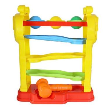 Imagem de Baby Peia Brinquedo de Bater com Martelinho Centopeia Colorida Marteli