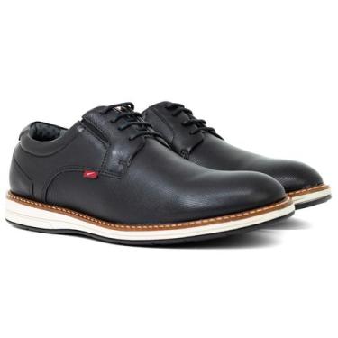 Imagem de Sapato Masculino Ferracini Casual Kingston 24h Couro Cadarço Conforto,