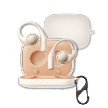 Imagem de Capa transparente para fones de ouvido Honor abertos, capa protetora FJIASTB flexível TPU à prova de choque com mosquetão para fones de ouvido abertos Huawei Honor (transparente)