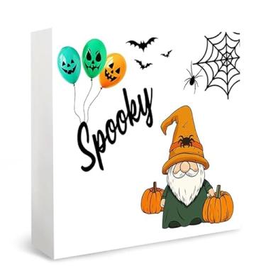 Imagem de Sinais e placas decorativas de PVC para Halloween, sinal de abóbora e gnomos, adequado para casa, escritório, quintal e cafeteria, ideal para Halloween, Ação de Graças, Natal (amarelo)