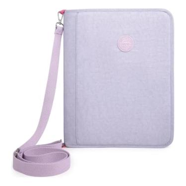 Imagem de Fichário Pasta A4 Kika Feminina Escola Com Argola e Zíper (Roxo glitter)