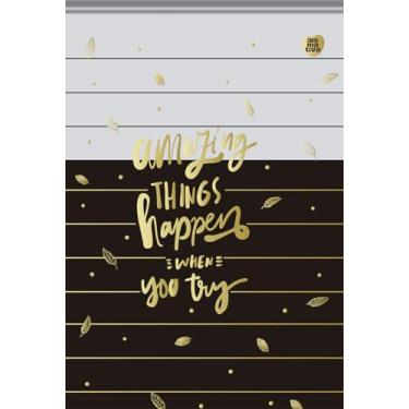 Imagem de Bloco Vertical Animativa, 80 folhas, Gramatura 90, Capa Dura - Glitter, Happen, Pacote com 5