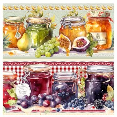 Imagem de Tecido Tricoline Digital Barrado Doces Geléias 100% Algodão