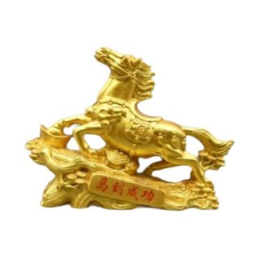 Imagem de Ｂｅｓｇａ Estátua de Cavalo para Mesa, Escultura de Animal em Resina, Ornamento com Estilo Moderno E Criativo E Base Estável, Ideal para Decoração de Sala de Es, B, Tamanho real