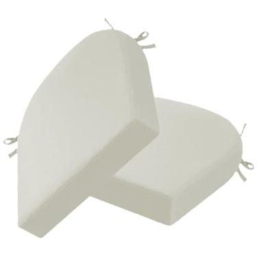 Imagem de Yadlan Almofadas de assento para cadeiras de jantar à prova d'água, almofadas de assento para cozinha com gravatas, quarto, pátio, almofada de assento de espuma viscoelástica de densidade com capas