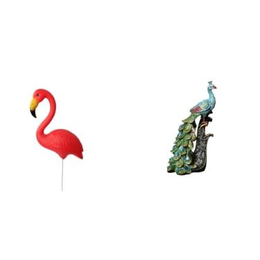 Imagem de Whtkoph Escultura de Flamingo para Jardim de Fadas E Coleção de Estátuas. Elegante Decoração de Mesa para Quartos E Festas.