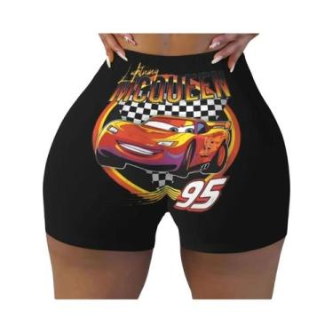 Imagem de Shorts De Yoga Personalizados Para Mulheres Com Estampa Do Carro Light