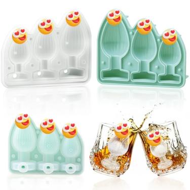 Imagem de Hoolerry Bandeja de forma de cubo de gelo, máquina de bola de gelo de silicone para festa, freezer, coquetel, uísque, suco, café, bebidas, acessórios de artesanato (verde)