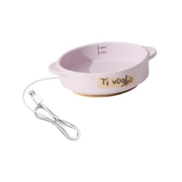 Imagem de ShengQuanHao Comedouro Externo Aquecido para Animais de Estimação, Comedouro para Cães E Gatos, Bebedouro com água Quente Controlada Por Termostato para Pá, Roxo, 4.5 Cm de Altura