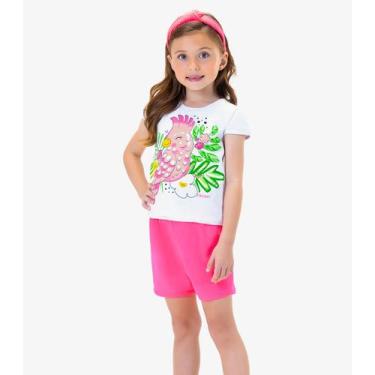 Imagem de Conjunto Infantil Blusa Com Shorts Rovi Kids Branco, Branco, 1