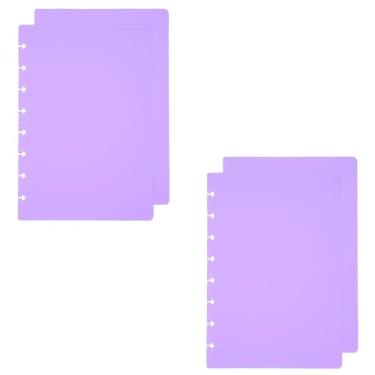 Imagem de ITSYHPRO 2 conjuntos de capas de disco à prova d'água para notebook, capa organizadora de disco júnior compatível com Circa Arc TUL e Happy Planner (júnior, roxo 2 conjuntos)