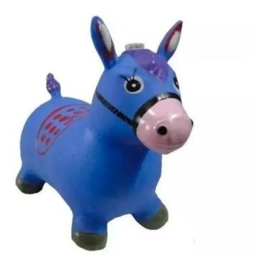 Imagem de Cavalinho Upa Upa Musical Com Luz Brinquedo Pula Pula.Azul - DM TOYS