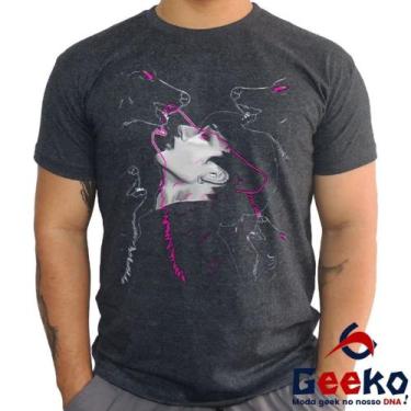 Imagem de Camiseta Stray Kids 100% Algodão SKZ K-pop Geeko, Grafite gola careca,