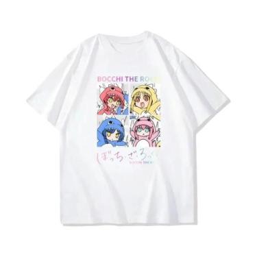 Imagem de Camiseta Oversized De Anime Bocchi the Rock Com Estampa De Música, Cam