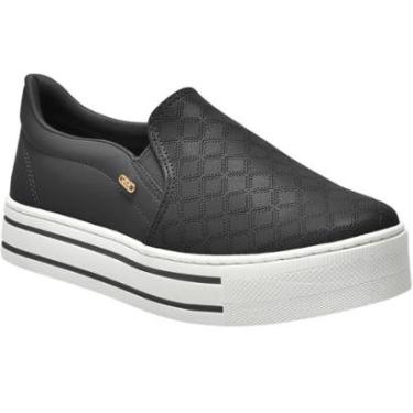 Imagem de Tênis Slip On Plataforma Casual Conforto Tendência Moda 010-023 Via Marte Preto-Feminino