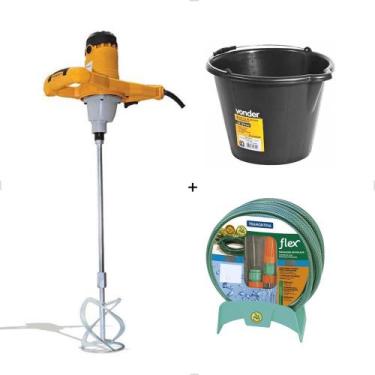 Imagem de Kit Misturador Mel1200 220v Menegotti + Mangueira 20m e Balde 12l, 220