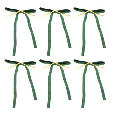 Imagem de 24 peças de laços de veludo, decorações de árvore de Natal feitas à mão com laço dourado para guirlanda de Natal, decoração de festa de casamento em casa (verde)