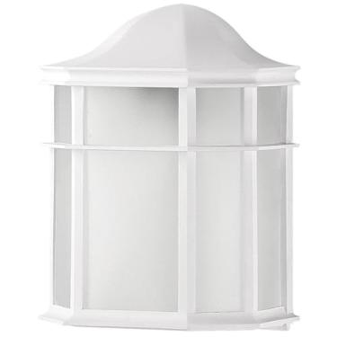 Imagem de Kit 12 Luminárias Arandelas Parede Externa Jardim Muro 25cm Lente Fosca De Ville Dital Branco
