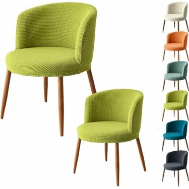 Imagem de Cadeira De Jantar Com Encosto Baixo, Capa Semi-Circular Curvada, Protetor De Cadeira Extensível Para Casa, Hotel, Escritório, Café