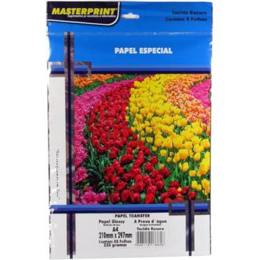 Imagem de Papel Fotográfico Transfer Escuro Masterprint A4 235 Gramas 5 Folhas