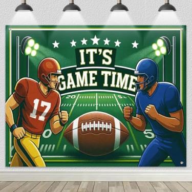 Imagem de BlissYard Decoração de fundo de festa de futebol, 2,4 x 1,8 m, cenário de fotos esportivas, cenário de banner, dia de jogo, para festa de futebol, cabine fotográfica, evento, fotografia