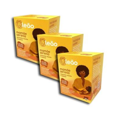 Imagem de Chá Leão Mamãe Serena Alcarávia, Funcho E Melissa 10 S Kit 3 - Matte L