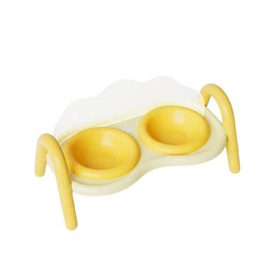 Imagem de WeiLaiKeQi Tigela elevada para gatos, tigela de cerâmica para animais de estimação, estação de alimentação para gatos e cachorros, dupla para cães e gatos.