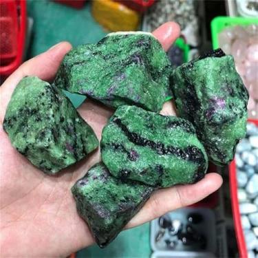 Imagem de Cristais crus naturais, pedras, cristais ásperos, rubi zoisite para decoração - (Cor: 100g, Tamanho: Aproximadamente 3-5 cm)