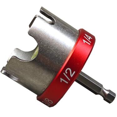 Imagem de Acessório de broca giratória de porca - Passador de porca de haste rosqueada para 1/10.2 cm, 3/20.3 cm, 1/5.1 cm - Instalação e remoção rápidas - Chave de porca de haste hexagonal de liga de alumínio