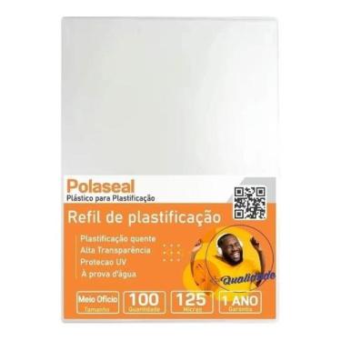 Imagem de Polaseal Para Plastificação Meio Ofício 170x226x0,05 100un - Cassmar 