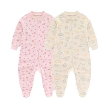 Imagem de Macacão De Manga Longa Com Zíper Para Bebês Meninos E Meninas De 0 a 1