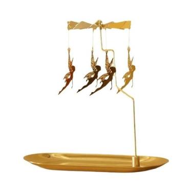 Imagem de Suporte Rotativo Romântico Para Velas, Luminária De Balanço Com Vela A