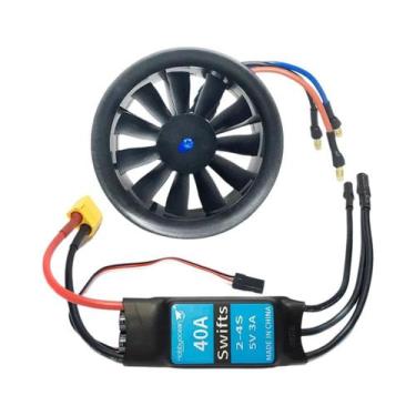 Imagem de ESC Hobbyocean 40A Com Ventilador EDF De 50mm, Motor Brushless 4900KV 