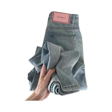 Imagem de Calças Jeans Vintage De Perna Larga, Baixa Cintura, Estilo Solto, Moda