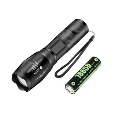 Imagem de Lanterna LED T6 Ultra Brilhante À Prova d'Água Com Zoom E 5 Modos Para